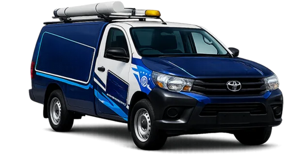 Our drain service van out on a Dover Heights job